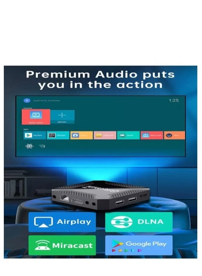 Generic G96MINI TV BOX with 8K Ultra HD Streaming Media Player Dual Band Connectivity Google TV And Google Assistant & Remote Supported - Black  - Image 3
