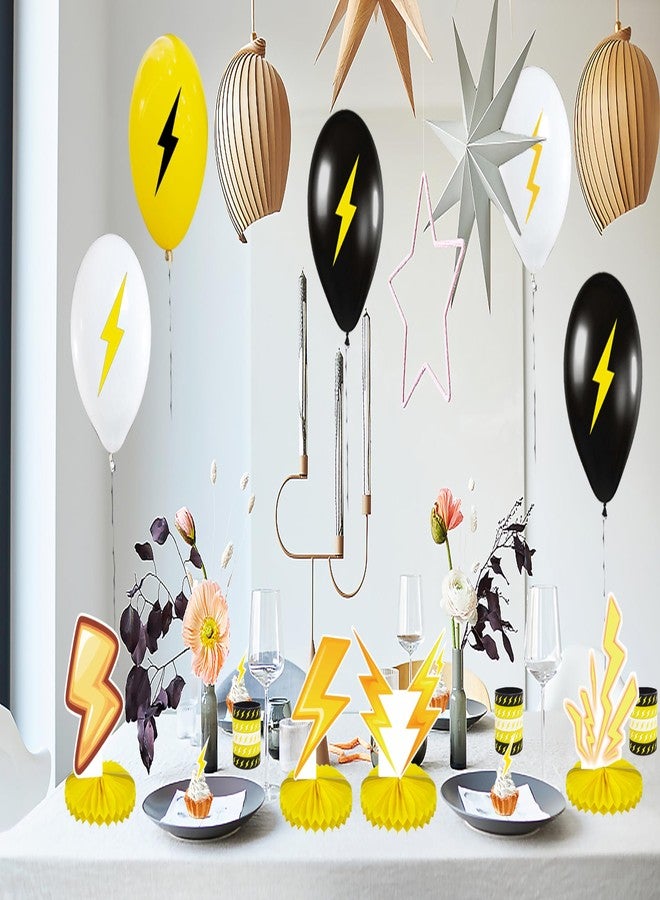 PIBIPAID 12 Lightning Bolt Honeycomb Centerpieces Decorations - for Flash Weather Birthday Gender Reveal Baby Shower Party Favors Supplies Decorations - Image 4