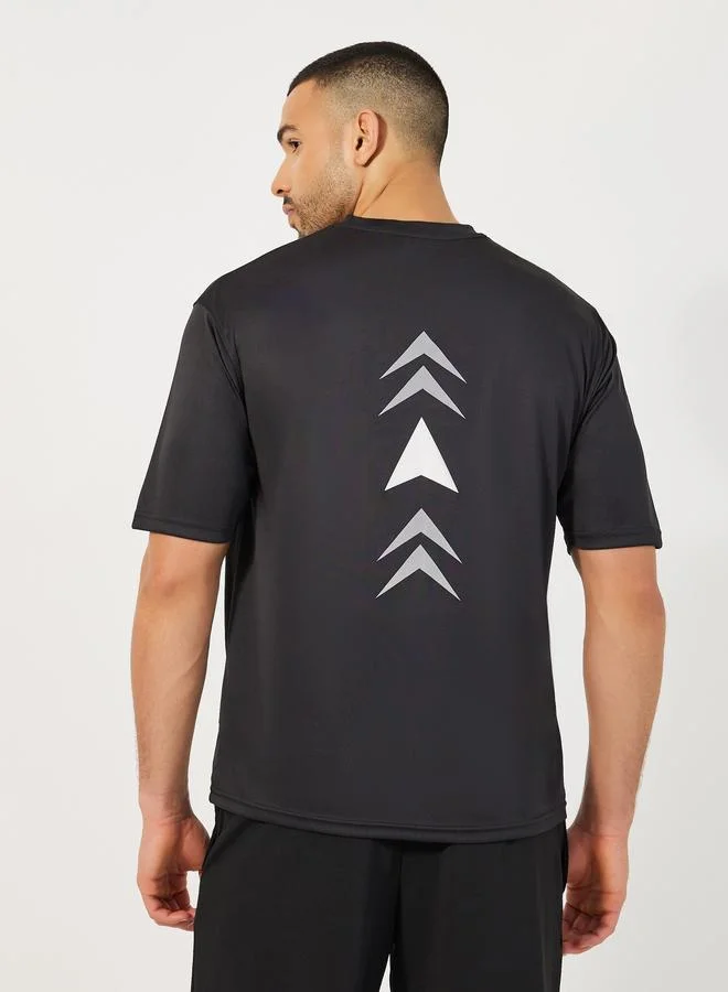 Styli Styli Reflector Print Oversized Training T-Shirt