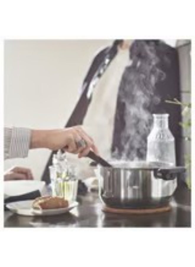 Pot with lid clear glass stainless steel 3 l - Image 4