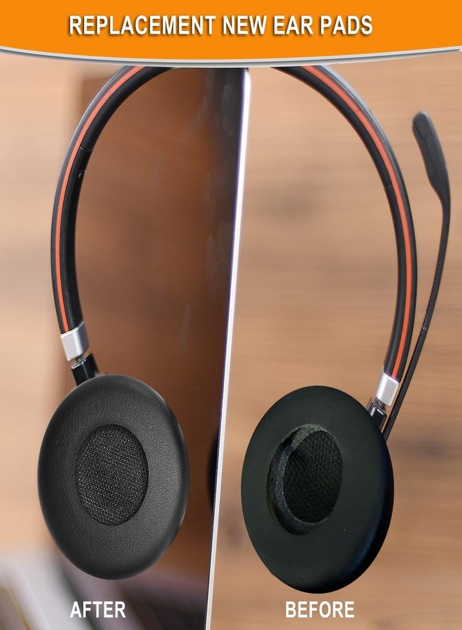 defean Evolve 65 Ear Pads Replacement Earpads Cover Cushions Compatible with Jabra Evolve 65UC / 65MS / 40UC / 40MS / 30US / 30II / 20SE / 20UC / 20MS Headset, All-Day Comfort Design - Image 5