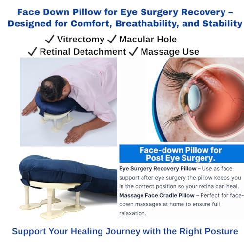Metron Face Down Pillow for After Eye Surgery Recovery, Soft Foam Support for Post Surgery Face Pillow, Prone Pillow, Down Pillow for Sleeping - Image 2