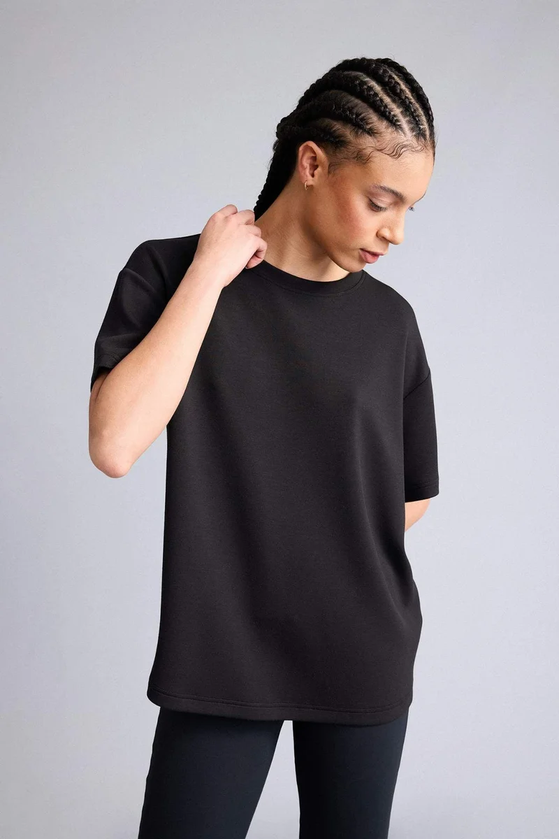 DeFacto Oversize Fit Modal Crew Neck Short Sleeves Sports T-shirt