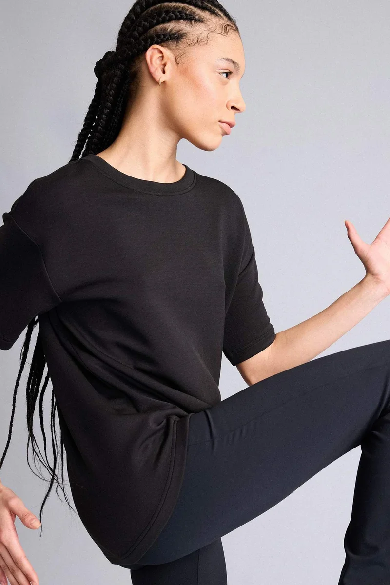 Defacto Oversize Fit Modal Crew Neck Short Sleeves Sports T-shirt