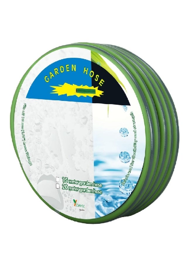 UV and Abrasion Resistant Flexible Garden Hose Green 20 m 5/8 30M DY5130 AZU