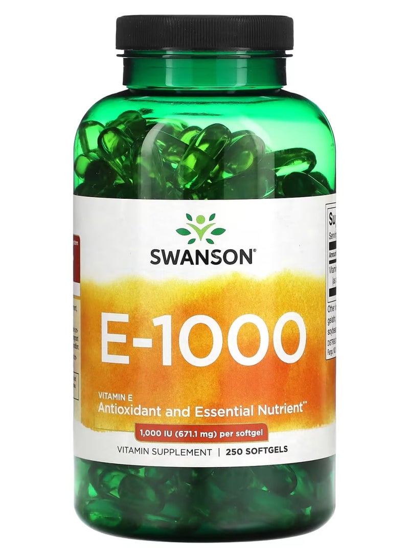 SWANSON E - 1000, 1,000 IU (671.1 mg), 250 Softgels