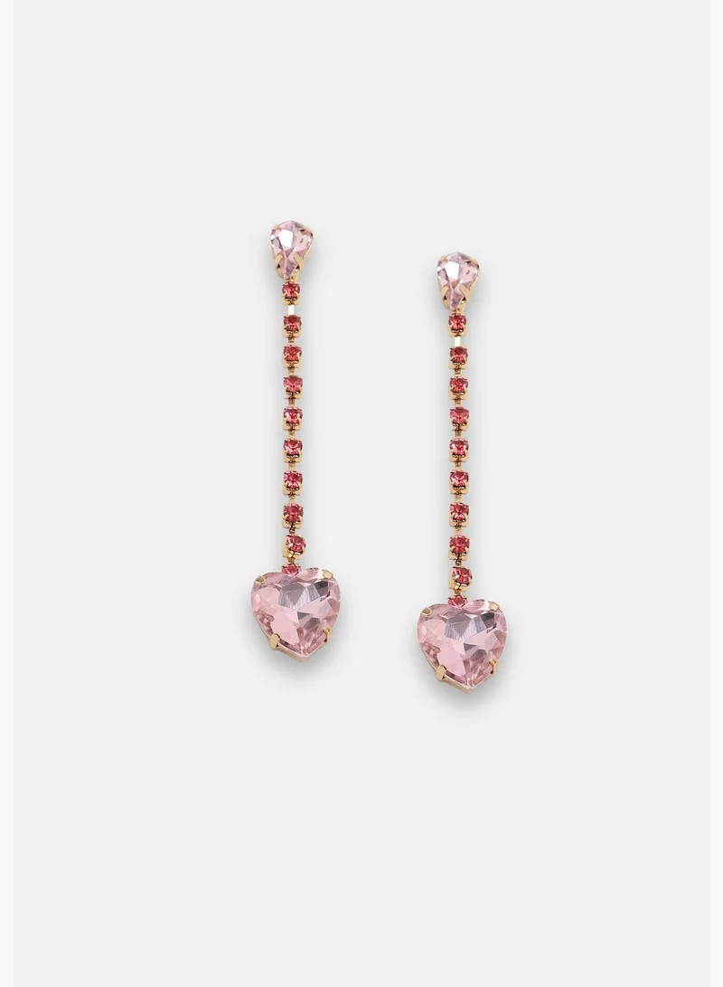 SOHI Gold Plated Party Designer Stone Drop Earring For Women