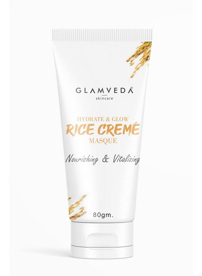 Glamveda قناع كريم مرطب ومتوهج بماء الأرز؛ للبشرة الباهتة والجافة والحساسة؛ خالٍ من البارابين؛ 80 جرام - Image 2