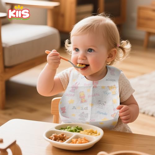 KIIS Disposable Baby Bibs for Baby Boys and Girls - Individually Packaged - Hygienic, Soft and Leakproof (20 PCS) (Giraffe) - Image 2