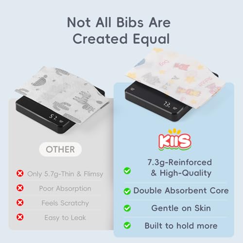 KIIS Disposable Baby Bibs for Baby Boys and Girls - Individually Packaged - Hygienic, Soft and Leakproof (20 PCS) (Giraffe) - Image 4