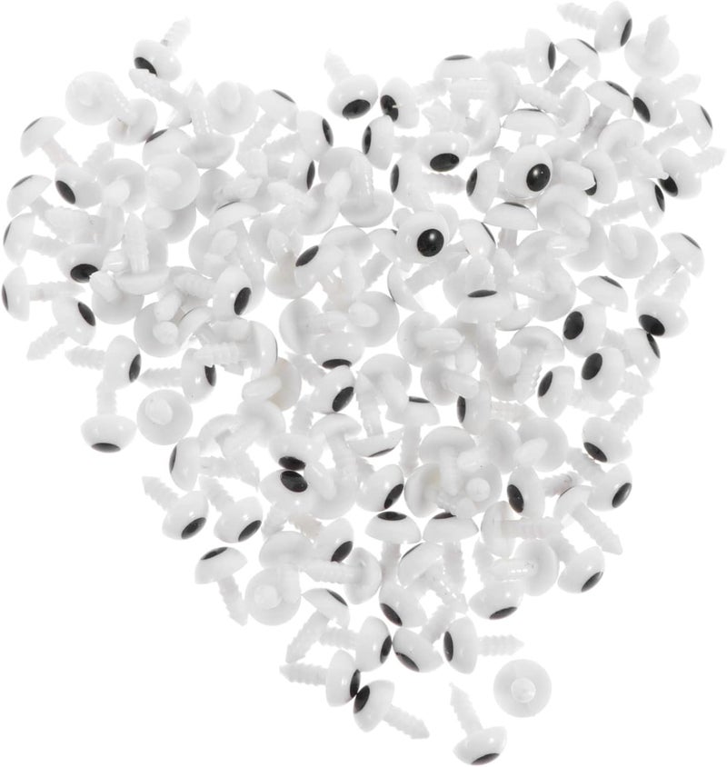 OSALADI 200pcs DIY Plastic Dolls Eyes Jumbo Googly Eyes for Crafting Easy Peel Doll Toy for Crochet - Image 1