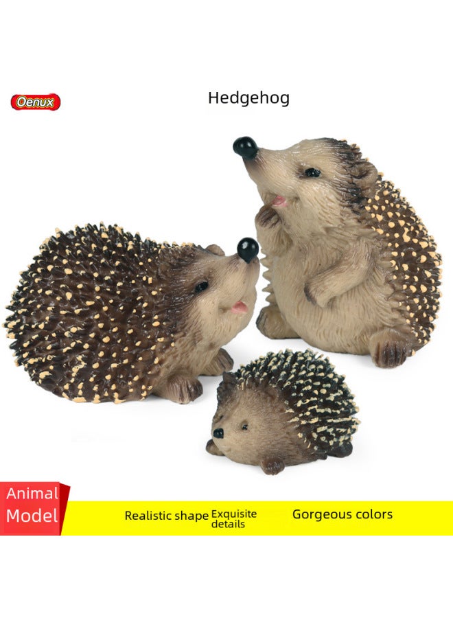 Children's Cognitive Simulation Wild Animal Model Toy Jungle Thorn Group Hedgehog Mouse Burr Stealing Melon Badger Hedgehog Ornaments-Color:Mini Zodiac Model Suit - Image 2