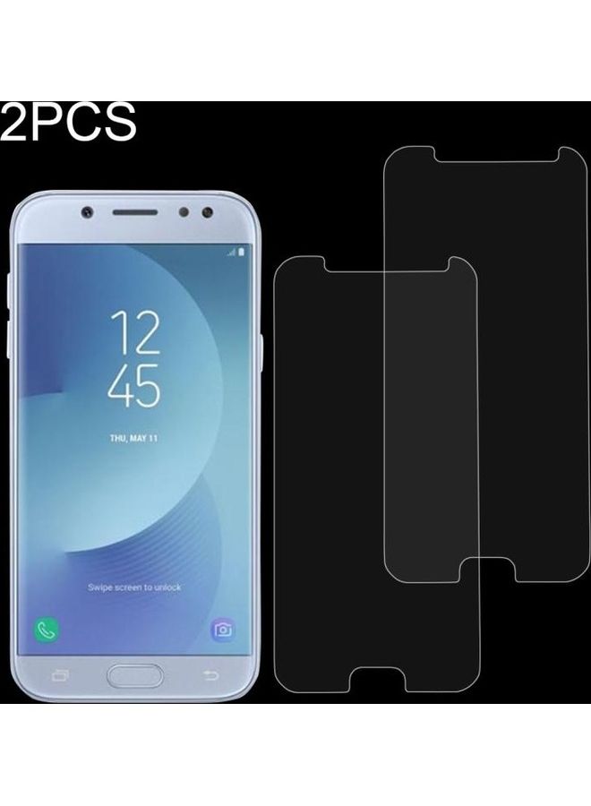 بي جي إم قطعتان من لاصقة حماية للشاشة من الزجاج المقوى بنمط 2.5D وتغطية غير كاملة وبسماكة 0.26 مم وبدرجة صلابة 9H مضادة للانفجار مناسبة لهاتف سامسونج جالاكسي J5 (2017) (إصدار الاتحاد الأوروبي) لون شفاف - Image 1