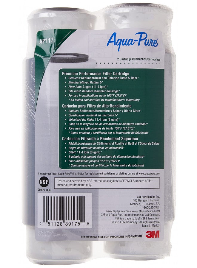 Aqua pure 3M Aqua-Pure - 70020318526 AP1 Whole House Standard Sump Replacement Water Filter Drop-in Cartridge AP117NP, 5541731, 2 Per Case, 1-(Pack), Gray  - Image 5