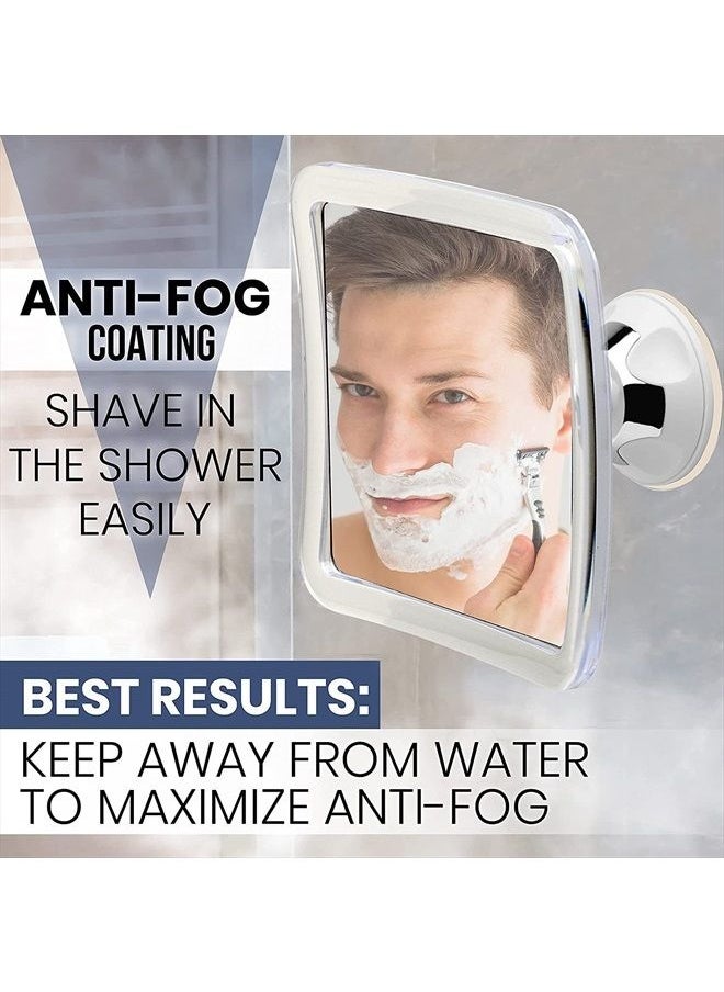 Mirrorvana 3X Magnifying Shower Mirror For Fogless Shaving with Suction Cup, Shatterproof Surface and 360° Swivel, 6.3" x 6.3"  - Image 3