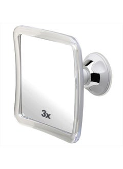 3X Magnifying Shower Mirror For Fogless Shaving with Suction Cup, Shatterproof Surface and 360° Swivel, 6.3" x 6.3"