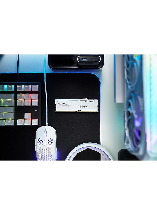 Kingston Technology Fury Beast White RGB 64GB (2x32GB) 6000MT/s CL40 DDR5 XMP DIMM | Infrared Syncing | Fury CTRL Software | Overclocking | Plug N Play | Intel XMP 3.0 | Kit of 2 | KF560C40BWAK2-64/ - Image 5