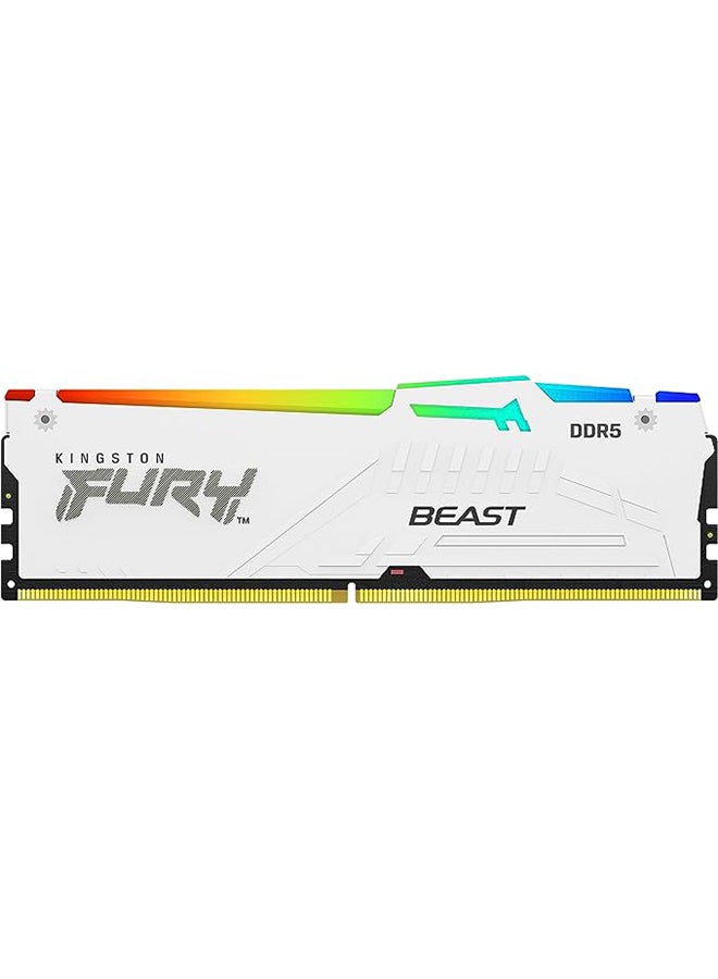 Kingston Technology Fury Beast White RGB 64GB (2x32GB) 6000MT/s CL40 DDR5 XMP DIMM | Infrared Syncing | Fury CTRL Software | Overclocking | Plug N Play | Intel XMP 3.0 | Kit of 2 | KF560C40BWAK2-64/ - Image 2