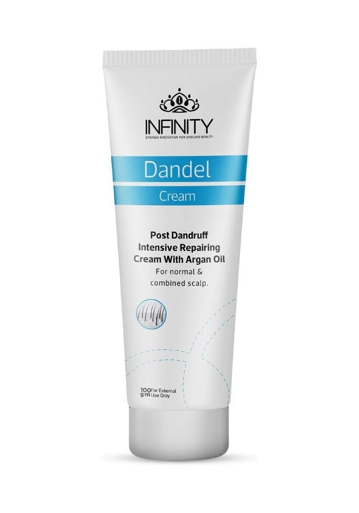 INFINITY Dandel Cream - Post Dandruff Intensive Repairing Cream with Argan Oil for Normal & Combined Scalp - Image 1
