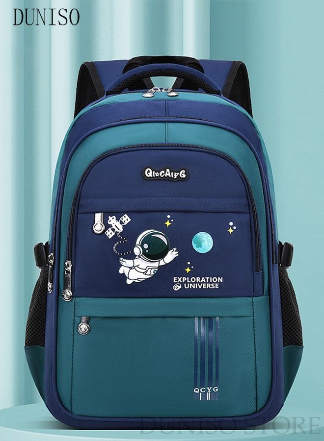 DUNISO Boy's School Backpack with Pencil Case Waterproof Book Bag with Compartments for Teen Boy Kid Students Elementary School Kids' School Bag With Large Capacity - Image 2