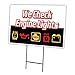 SignMission SignMission WE Check Engine Lights 18"x24" Yard Sign & Stake Outdoor Plastic Window  - Image 2