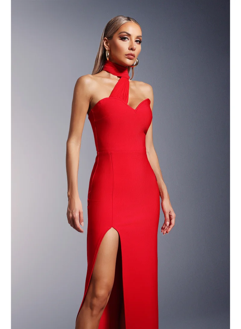 Bella Barnett  Raki High Slit Bandage Maxi Dress for Women | Best Price UAE