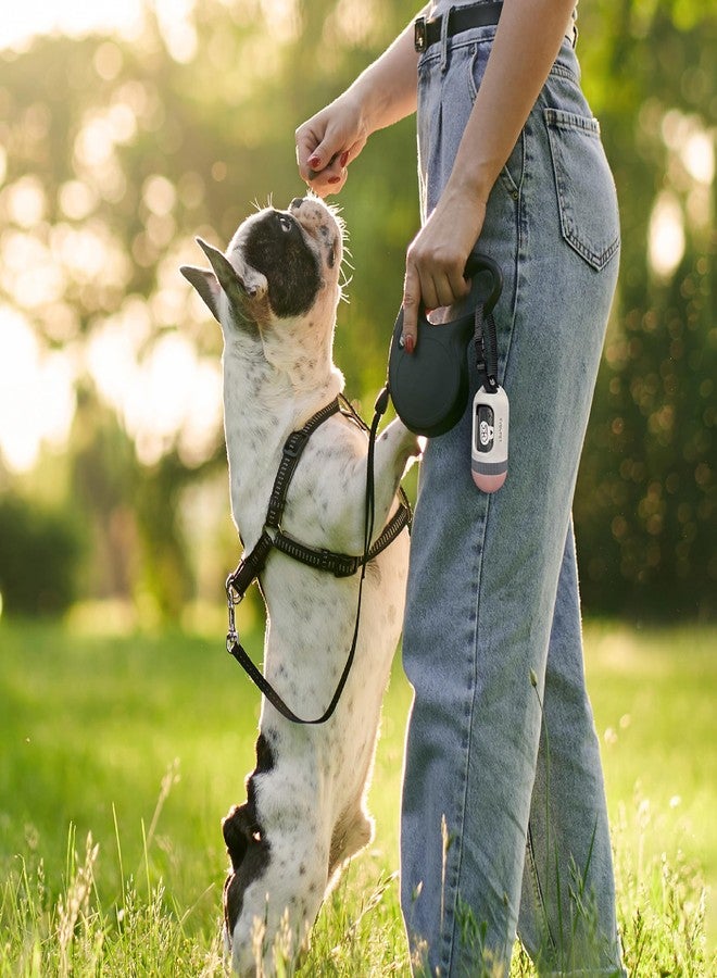 SVD.PET Dog Poop Bag Dispenser, Retractable Dog Waste Bag Holder for Leash, Pet Poop Bag Holder with 15 Bags, Dog Walking Accessory (White/Pink) - Image 4