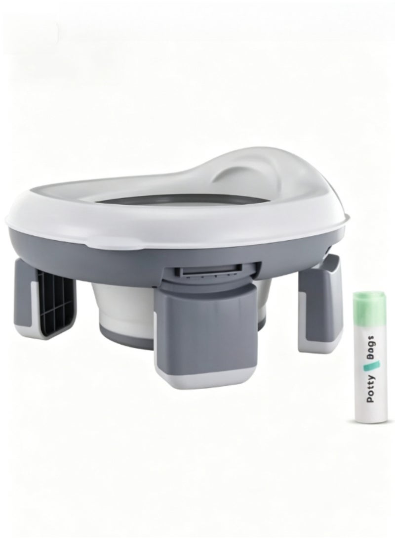 jaexest 2-in-1 Foldable Travel Potty Seat for Toddlers & Kids – Portable Toilet Trainer for Car, Camping or Outdoor Use – Includes Carry Bag & Splash Guard - Image 1