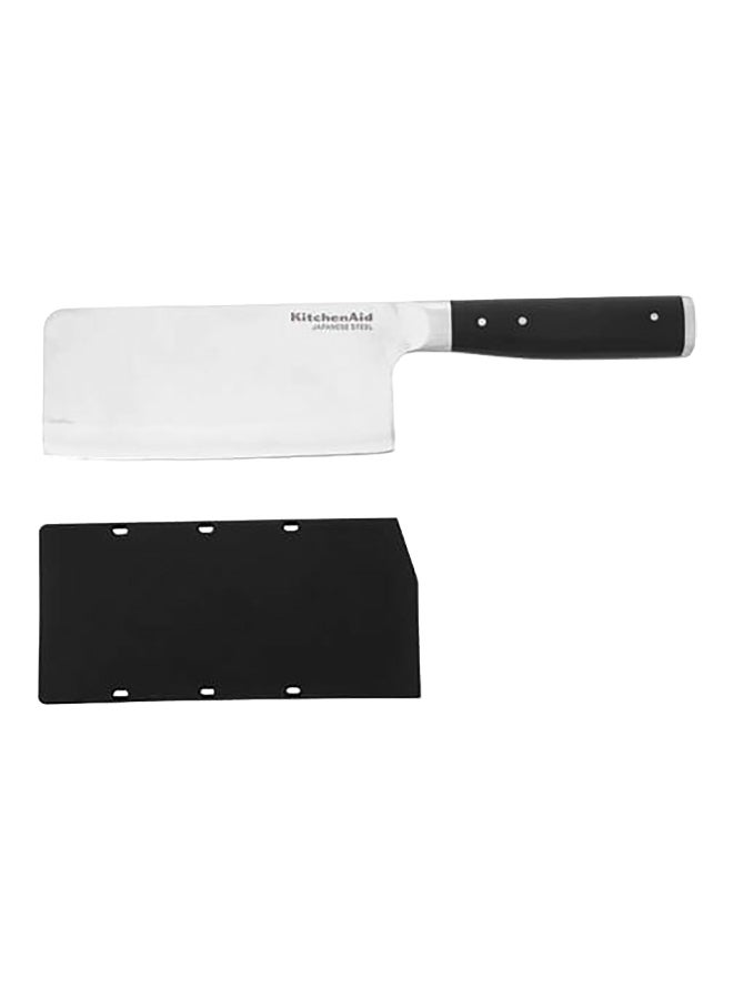 KitchenAid High-Carbon Japanese Steel Eastern Style Cleaver with Sheath Silver and Black 15 cm KOG6IVSSOHOBA - Image 1