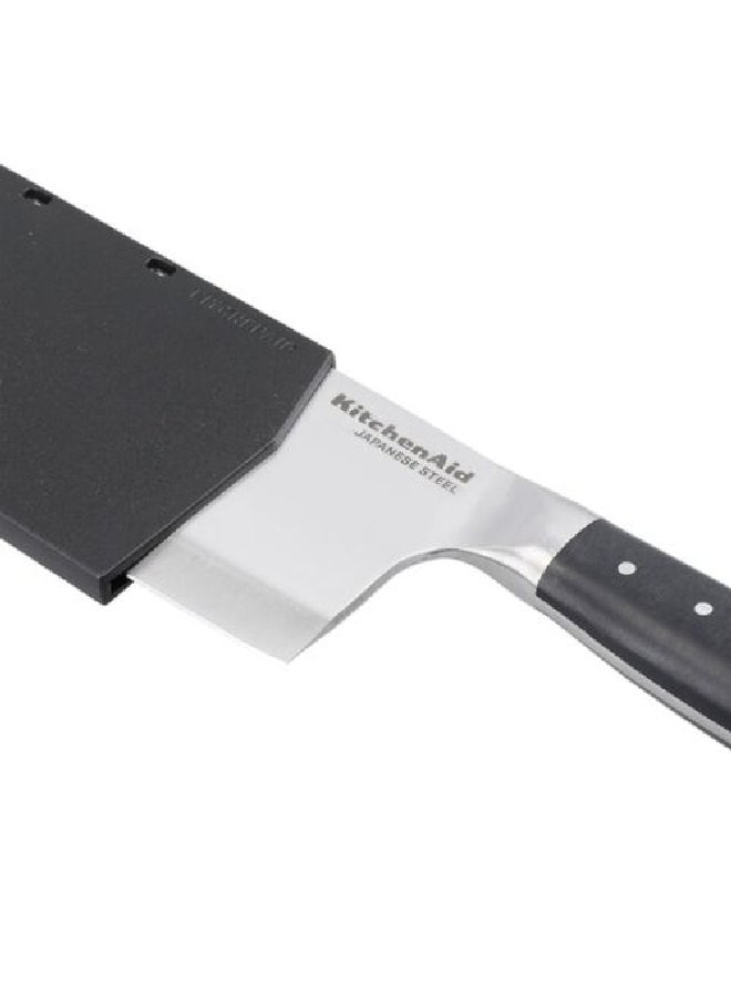 KitchenAid High-Carbon Japanese Steel Eastern Style Cleaver with Sheath Silver and Black 15 cm KOG6IVSSOHOBA - Image 3