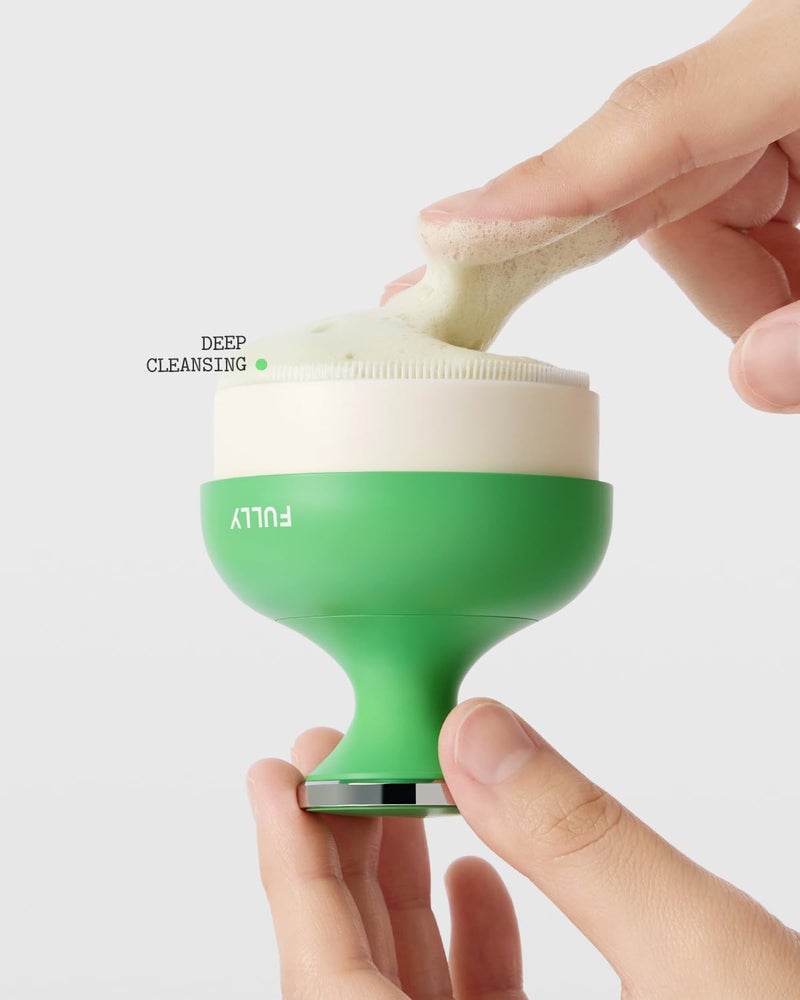 FULLY Pore Cleansing Silicon Brush, Effective Pore Cleaner, Over 2000 Fine Bristle, Unclog Pores, Blackhead Brush, Sebum Remover Tool, Gentle Exfoliator, Pairs with Green Tomato Clay Mask Cleanser - Image 2