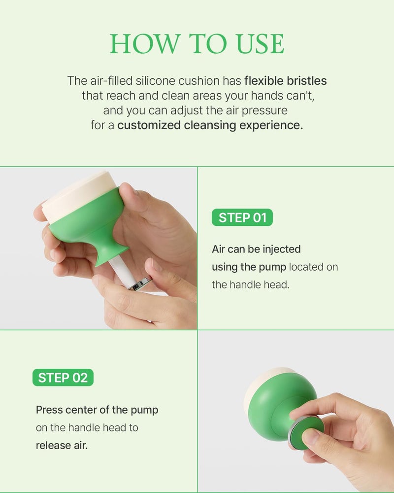 FULLY Pore Cleansing Silicon Brush, Effective Pore Cleaner, Over 2000 Fine Bristle, Unclog Pores, Blackhead Brush, Sebum Remover Tool, Gentle Exfoliator, Pairs with Green Tomato Clay Mask Cleanser - Image 5