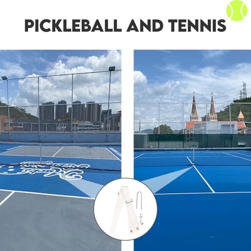 Seabbo Tennis Net Center Straps Heavy Duty,Pickleball Lines Premium Polyester Fiber Net Adjuster with Metal Hook and Burlap Rope Tie for Public Court - Image 4