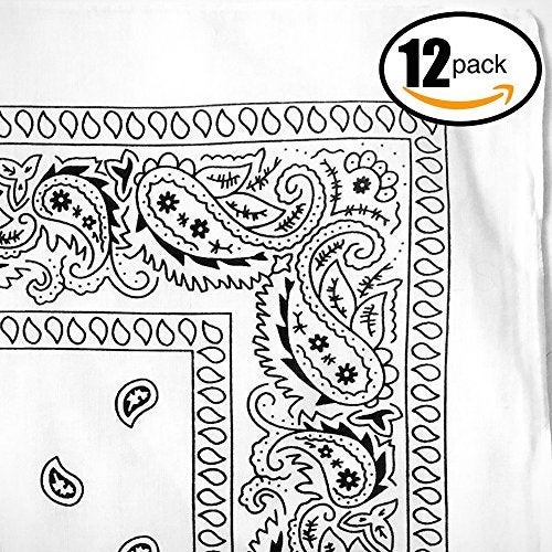 TZ Promise 12 Pack Bulk 100% Cotton Paisley Bandana Head Wrap Size 22 x 22 inches - Image 2