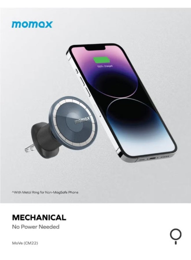 Momax Move Cm22 Transparent Magnetic Phone Holder Universal Car Air Vent Phone Mount For Iphone 12-14 Series - Image 4