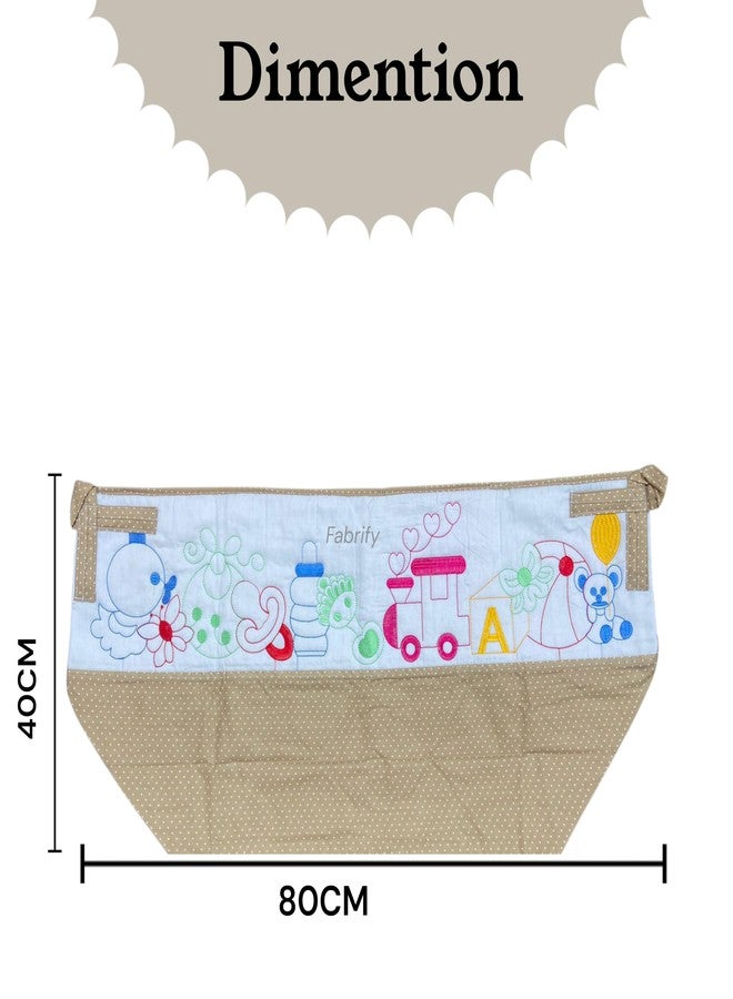 Fabrify Premium Cotton Baby Hammock Ghodiyu/Khoyu Soft Cotton Cloth Swing Cradle Safety with Mosquito Net Cover with Zipper (Orange) - Image 2