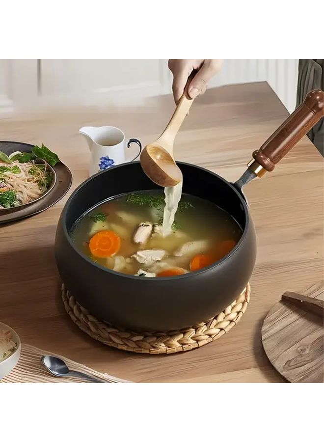 1 Piece Cast Iron Frying Pan Uncoated Nonstick Wok 11 02 Inch Suitable for Induction and Gas Stoves Home Kitchen Cookware Essential Pot with Transparent Lid - Image 5