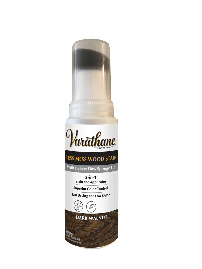 VARATHANE فاراثان 368029 بقعة خشب أقل فوضى وملحق، 4 أونص، جوز داكن - Image 1
