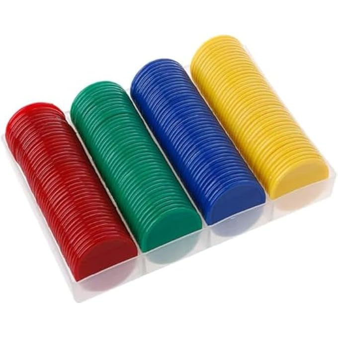 ROUND CHIP SET 160PCS / BOX CHIPS PROFESSIONAL EDUCATIONAL LEARNING TOOLS, PLASTIC COUNTING CHIPS FOR MATH - Image 2