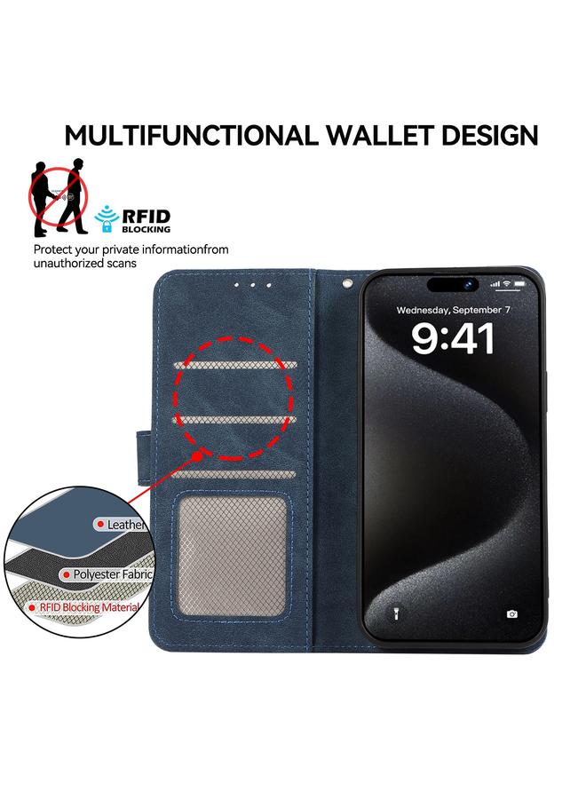 Zaboon Case For iPhone 12 Pro Max ABEEL Color Block Magnetic RFID Leather Phone Case - Image 4