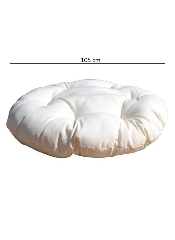ANAND INDIA GROUPS ANAND INDIA GROUPS Round Cushion for Swing Chair for Outdoor Indoor Hammock Balcony Garden Patio Swing Hammock ChairCream  - Image 4
