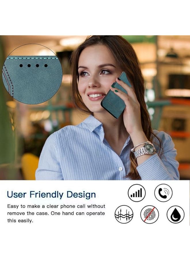BGM - Case for Huawei Nova 5T/Honor 20, PU Leather Wallet Flip Protective Phone Case Cover with Card Slots Shockproof Cover for Huawei Nova 5T (Nova 5T/Honor 20, Green) - Image 1