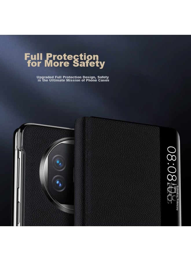 To Lonnie Zilangni, Suitable For Huawei X5 Phone Case, Matex5 Collector's Edition Protective Cover, Foldable Screen Ultra-thin Full Protection Anti-drop Genuine Leather Magnetic Flip Cover, High-end Business Style For Men And Women, Xuan Black Color - Image 2