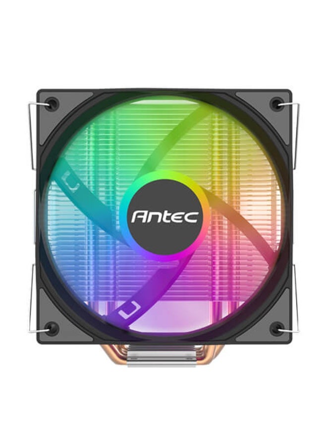 أنتيك مبرد معالج Ante.c A450 FRGB للألعاب - مروحة 120 مم بإضاءة FRGB، 4 أنابيب نحاسية بتقنية Direct Touch، مشتت حراري عالي الأداء، تبريد هوائي للمعالج، متوافق مع Intel وAMD، مناسب لتجميعات Gaming PC - Image 4