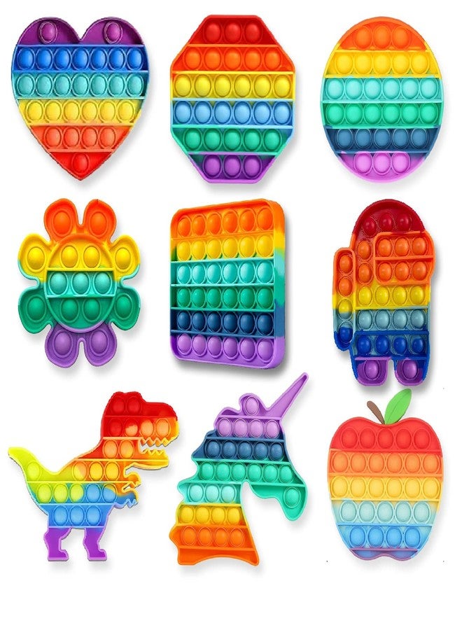 Heer Poppet Pop It Fidget Toys, Push Pop Bubble Fidget Sensory Toy, Autism Special Needs Silicone Stress Relief Toy, Great Fidget Toy for Kids and Adults (Assorted Design Will Send)(Set of 4) - Image 2