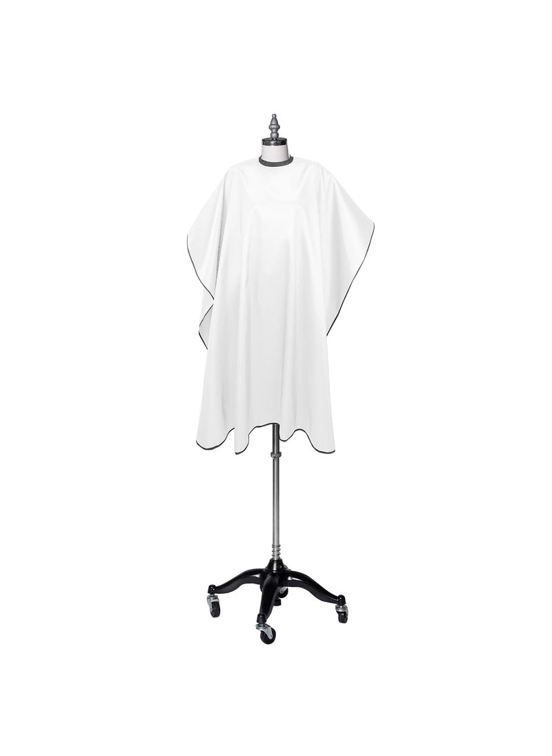Fromm Fromm Professional Client Hair Styling and Hair Cutting Cape Water and Stain Repellent Teflon Coating for Shampoo Bowl and WetDry Cutting 44 x 58 White with Black Trim 