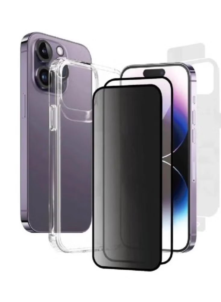 Bastec 12-in-1 Mobile Protection Package for iPhone 13 Pro – Full Body Case, Tempered Glass Screen Protector, Camera Lens Protector, Shockproof Slim Cover, Phone Accessories Kit - Image 2