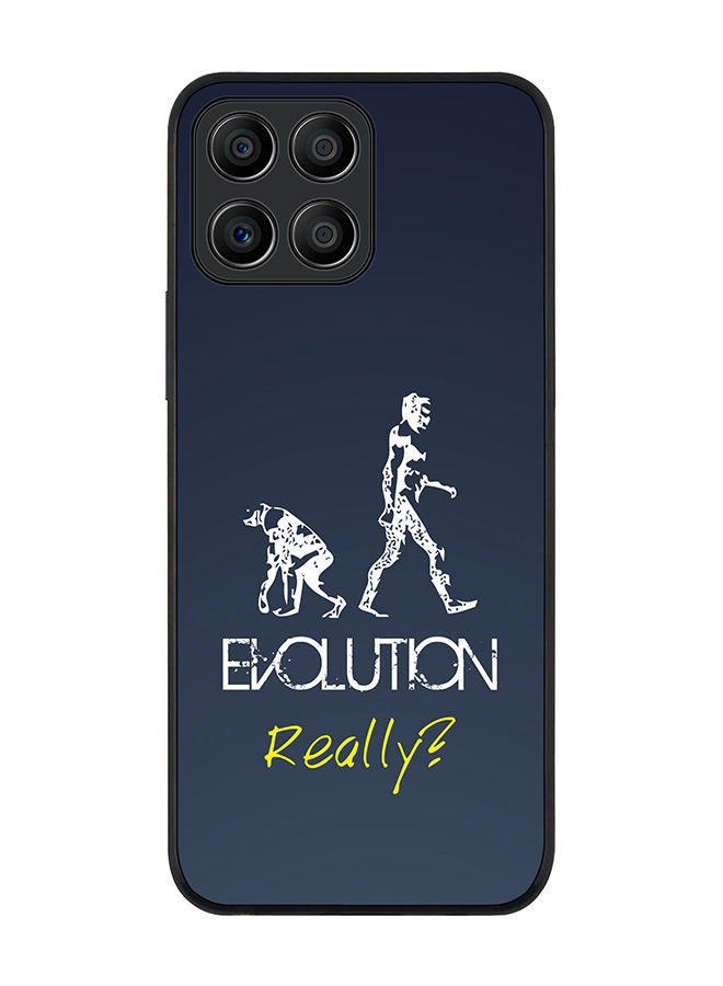 Stylizedd Rugged Black edge case for Honor X8 5G Slim fit Soft Case Flexible Rubber Edges Anti Drop TPU Gel Thin Cover - Evolution Really (Grey) - Image 1