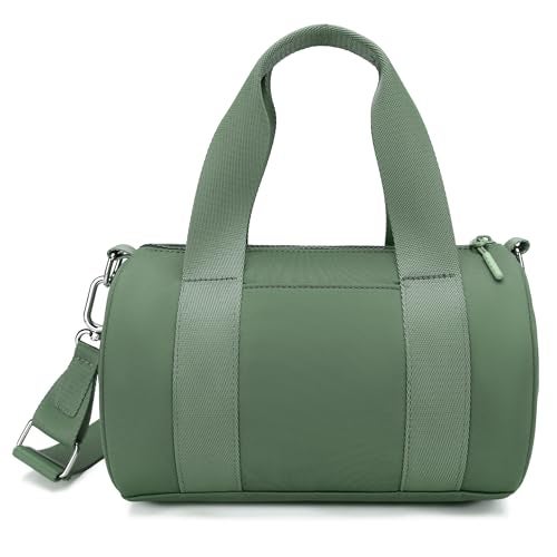 FODOKO mini Gym Bag for Women barrel purseCrossbody Duffel Bags Handbag from Gym to TravelGreen - Image 1