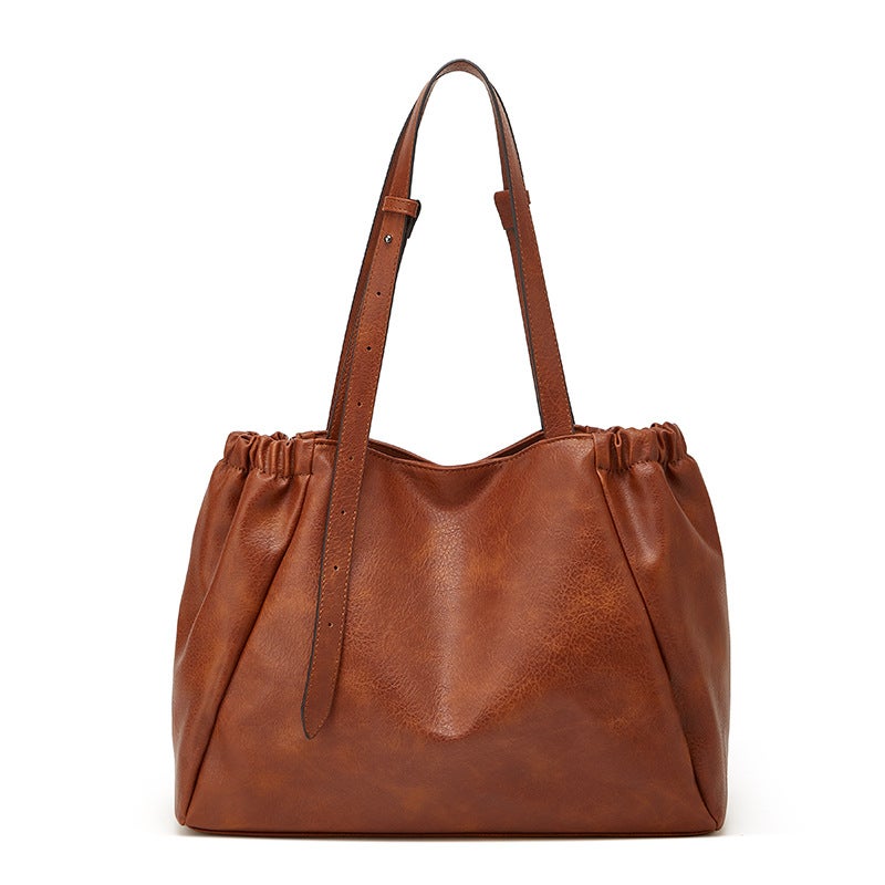 This Year'S New Large-Capacity Portable Women'S Bag Korean-Style Elegant Casual Tote Bag High-End Solid Color Simple Shoulder Bag - Image 5